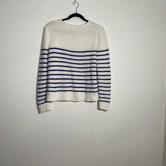 Lilly McKay long sleeve sweater half cropped stripped sizes large - Picture 2 of 8